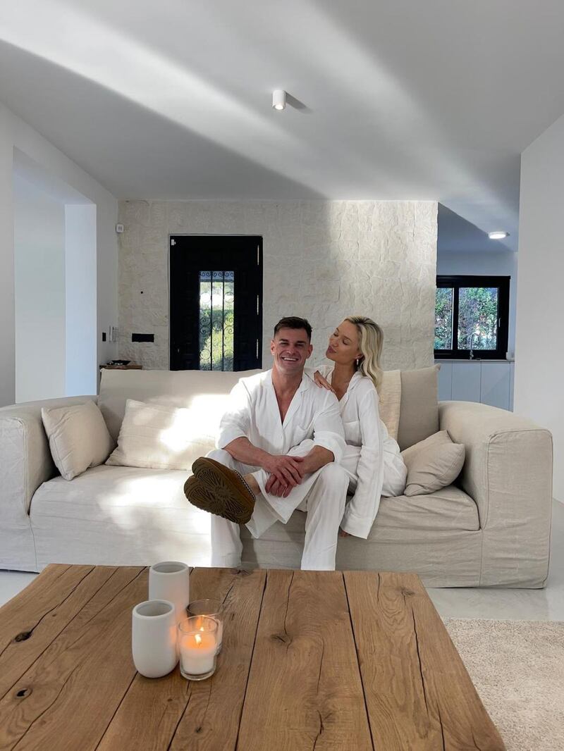 Rob Lipsett with his partner, Linda Smyth, in their new livingroom