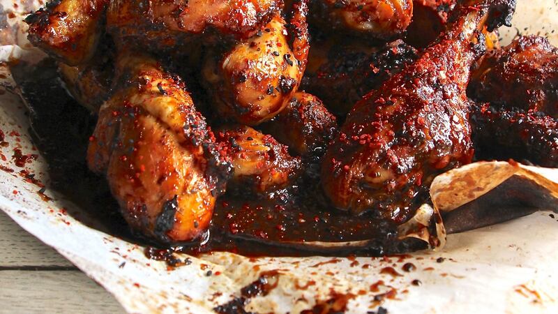 Sweet sesame and sherry drumsticks