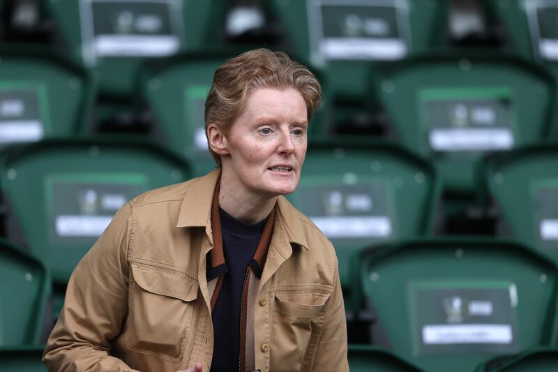 Former Republic of Ireland head coach Eileen Gleeson at Sunday's FAI Cup final in Tallaght. Photograph: Bryan Keane/INPHO