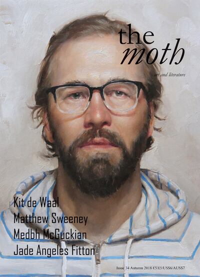 The Moth’s front cover with a self-portrait by Gregory Mortenson