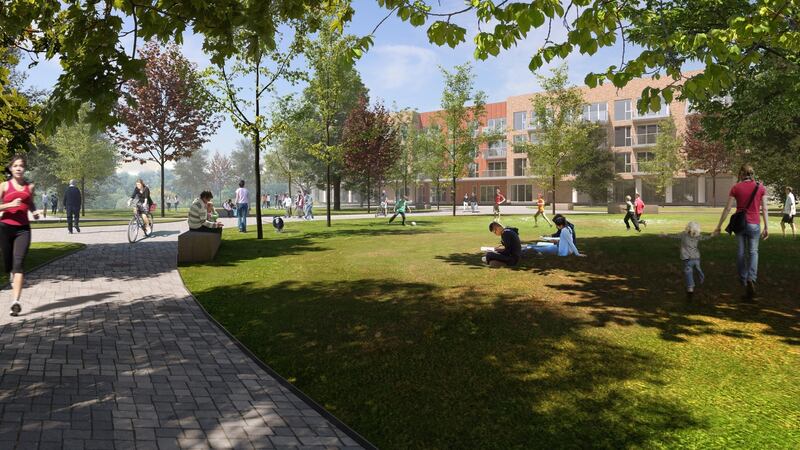 An illustration of the planned new development at the Central Mental Hospital in Dundrum, south Dublin. Image: Land Development Agency masterplan