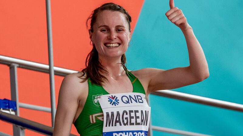 Ireland’s Ciara Mageean after qualifing for the final of the Women’s 1500m at the World Athletics Championships in Doha. Photo: Morgan Treacy/Inpho