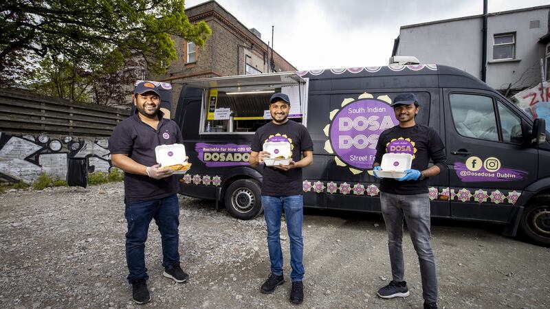 Crisp, light dosas  from south Indian food truck Dosa Dosa, at Albert Court East, Grand Canal Street Lower. Photographs: Tom Honan