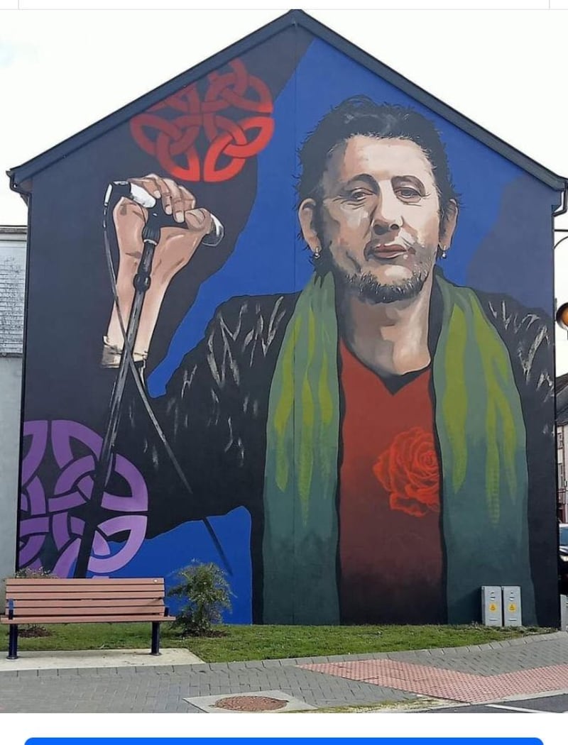A new mural of Shane MacGowan can be seen in Nenagh, Co Tipperary. Photograph: Sean Ryan