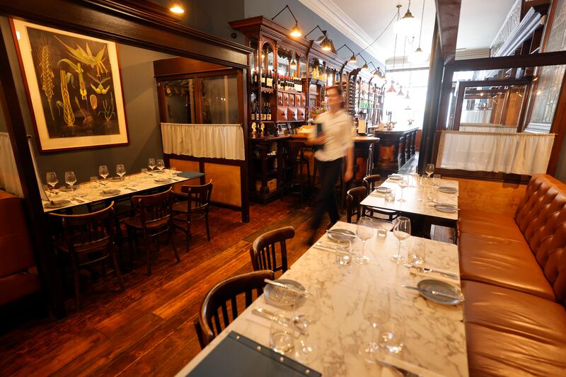 Delahunt offers glorious food, booths for privacy and a courtyard that’s available for private hire. Photograph: Alan Betson