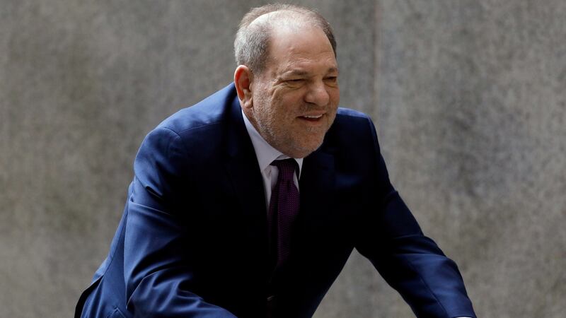 Harvey Weinstein arrives in court in New York on Monday. Photograph: Peter Foley/Bloomberg