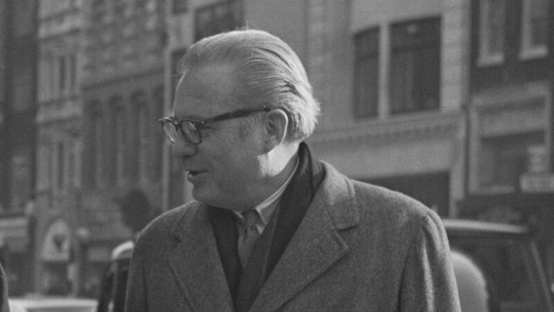 ‘Something of a wag – a bomb-thrower’: Miles Copeland outside the Royal Courts of Justice on the Strand in London on November 25th, 1970. Photograph: Evening Standard/Hulton Archive/Getty