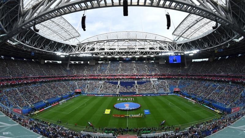 The Krestovsky Stadium, Saint Petersburg. Photograph: Francois Xavier Marit/Getty