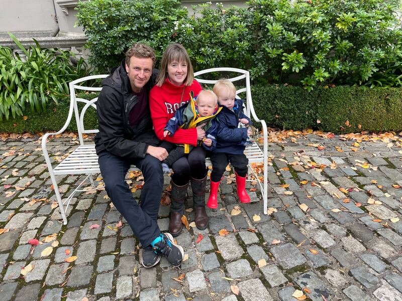 Olof Gill, his wife Lucy Moylan and their two older children Patrik and Joey