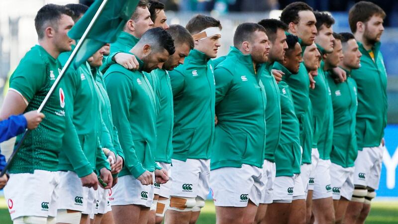 In modern times, Ireland have won the Grand Slam twice, in 2009 and 2018, which were not World Cup years. Photograph: Ciro De Luca/Reuters