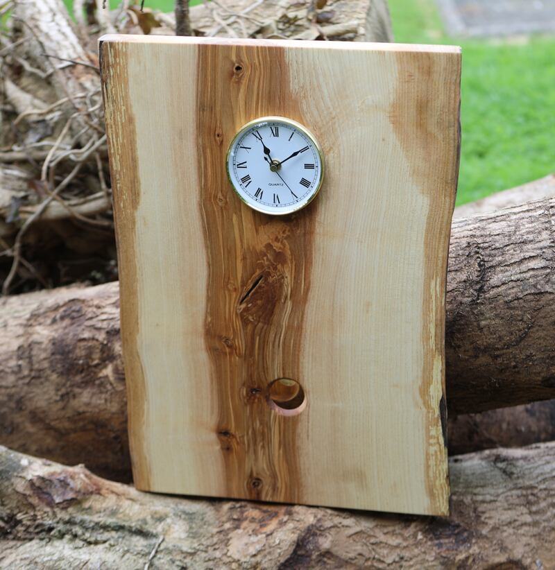 A clock made by Clover Woodcraft