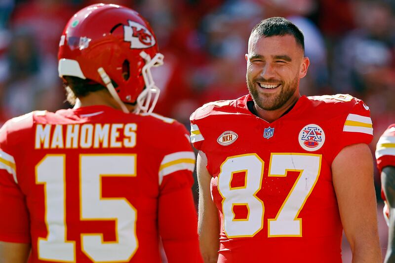 By the midpoint of the season, anything outside the Patrick Mahomes-to-Travis Kelce connection in the passing game had hit red-alert levels for the Kansas City Chiefs. Photographs: David Eulitt/Getty Images