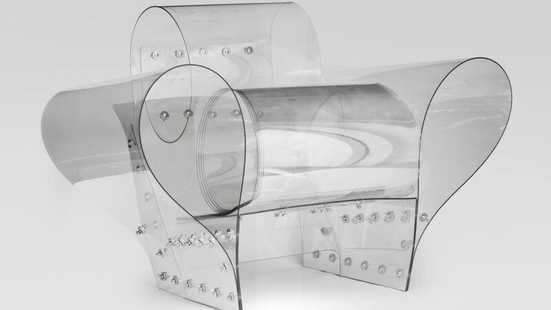 A limited-edition Perspex chair by Israeli designer, artist and architect Ron Arad