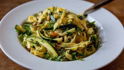 Carmel Somers pasta with courgettes, lemon, pine nuts and herbs