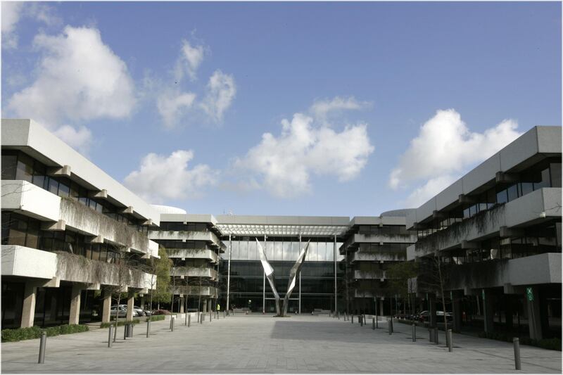 Largely demolished: AIB Bankcentre, in Ballsbridge in Dublin. Photograph: Dara Mac Dónaill