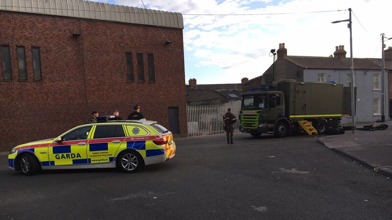 Army bomb disposal experts were called in and road closure and diversions were put in place after the discovery of the explosive device.