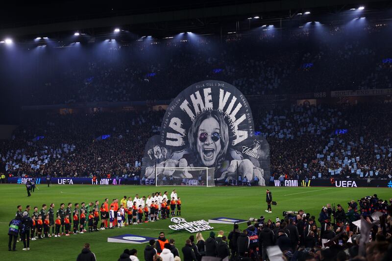 Paranoid and then Crazy Train were adopted as the songs that played Aston Villa onto the field. Photograph: Julian Finney/ Getty Images