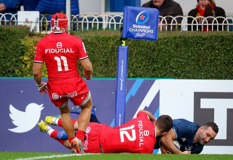 Dave Kearney scores a try against Toulouse Photograph: Oisin Keniry/Inpho