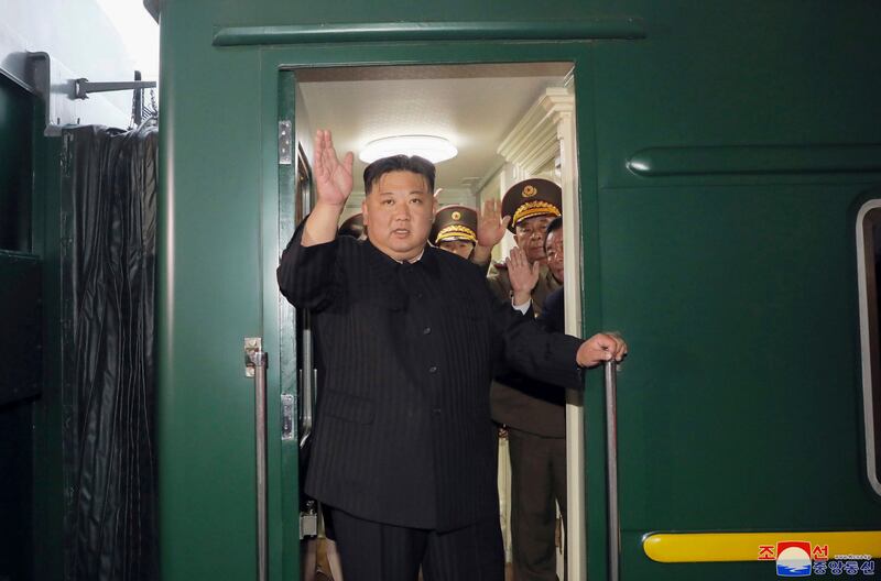 Kim has used a train to visit China and Vietnam, as well as his previous trip to Russia in 2019. Photograph: Korea News Service/AP