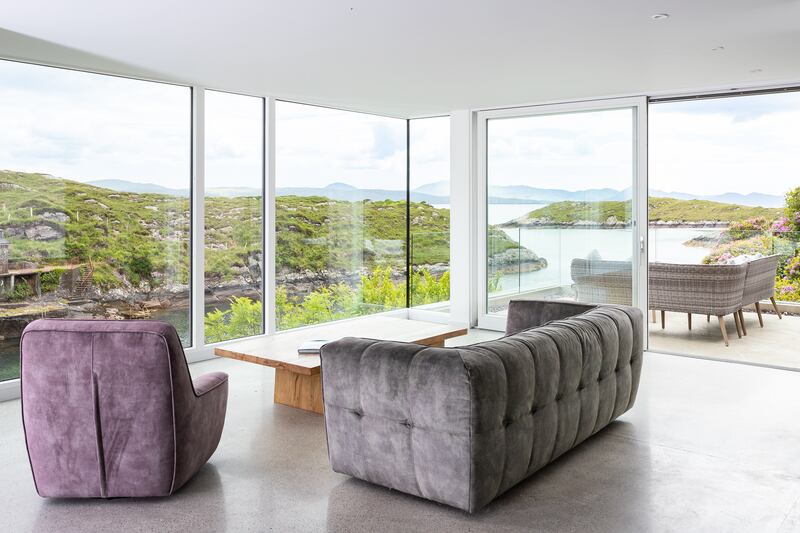 Reception rooms are upstairs to maximise the views