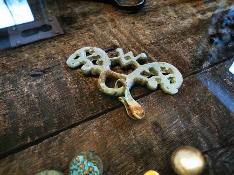 A rare cheek piece from a horse harness dating from between the 11th and 13th centuries, found on the shores of Lough Guitane, Co Kerry