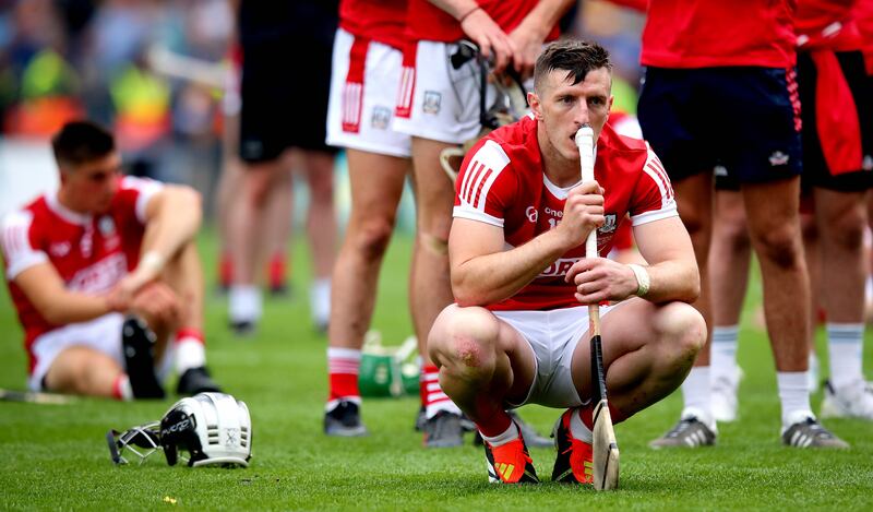 Cork’s Patrick Horgan dejected after the All-Ireland final loss to Clare after extra time. Photograph: Ryan Byrne/Inpho 