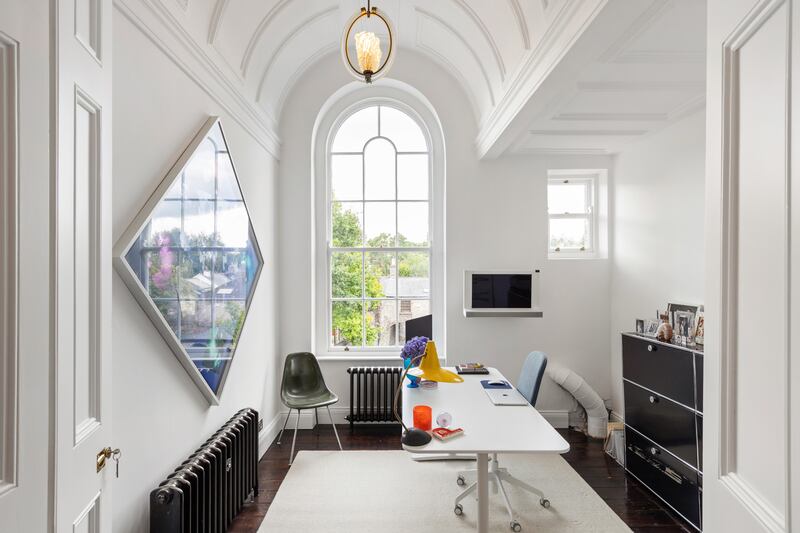 Holt's office lies at the top of the house