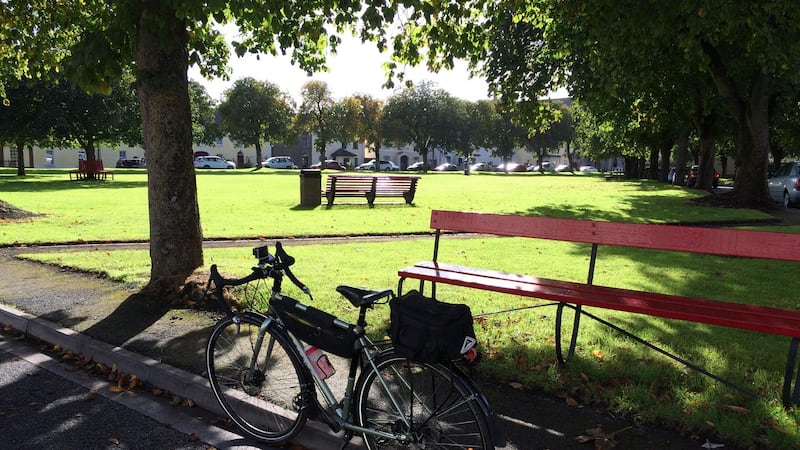 The village green in Freshford, Co Kilkenny, is a nice place to take a break.
