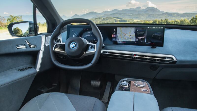 BMW iX: Despite being all-wheel drive, there is no transmission tunnel to trip over so access for all occupants is great.