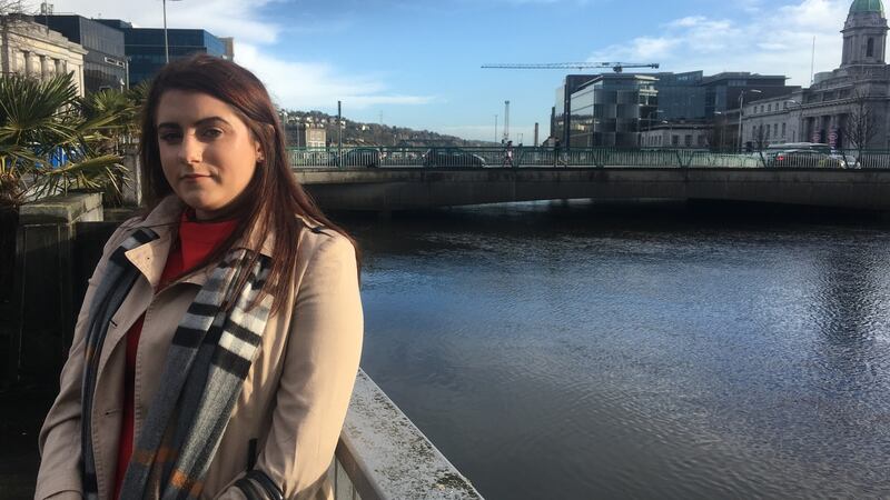 Law student Róisín Redmond: “A free vote means freedom of conscience”. Photograph:  Harry McGee