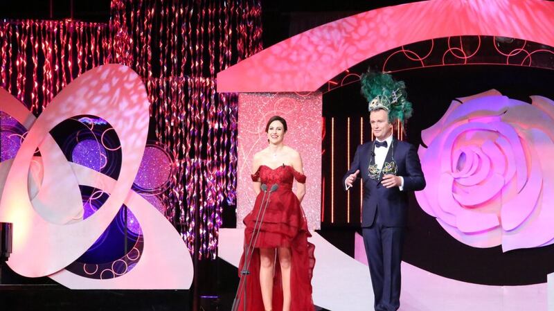 Sydney rose Brianna Parkins with Daithi O Se at the Rose of Tralee festival in August 2016. Photograph: Twitter