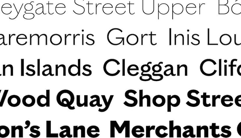 Gaillimh typeface: The legs feel like they are bounding across the page.