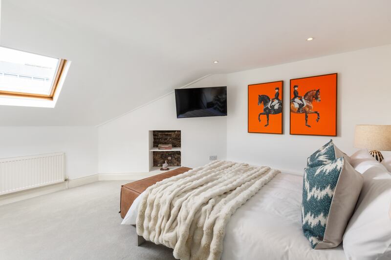 One of two attic rooms