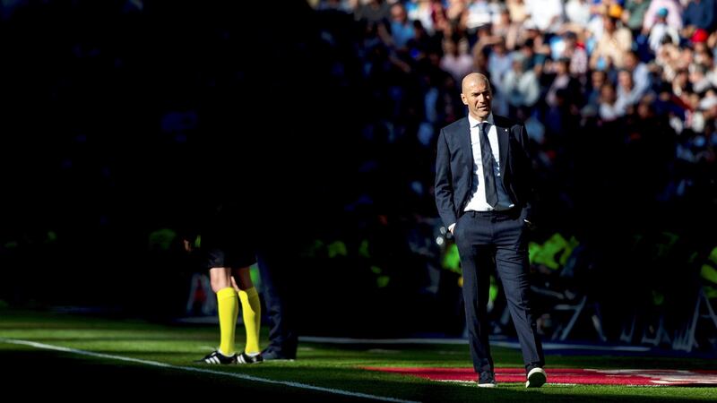 Zinedine Zidane got off to a winning start in his second spell in charge at Real Madrid. Photo: Rodrigo Jimenez/EPA