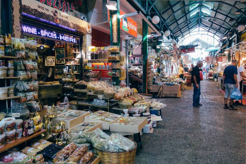 Modiano market in Thessaloniki, Greece. Photograph: Getty