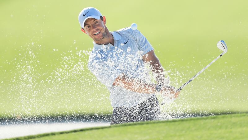 Rory McIlroy  plays a shot from a bunker on the 12th hole during the first round of the Arnold Palmer Invitational  at the Bay Hill  in Orlando. Photograph: Sam Greenwood/Getty Images