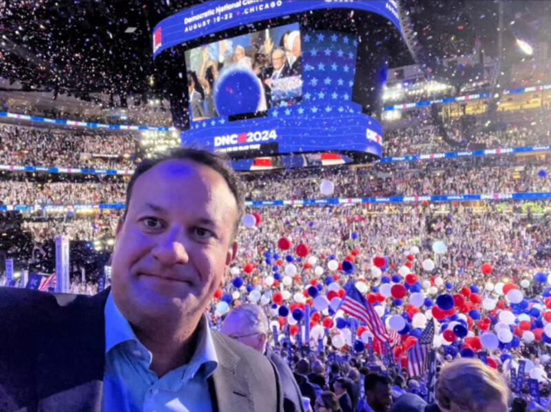 Leo Varadkar at the 2024 Democratic National Convention this week. Photograph: Leo Varadkar/Instagram