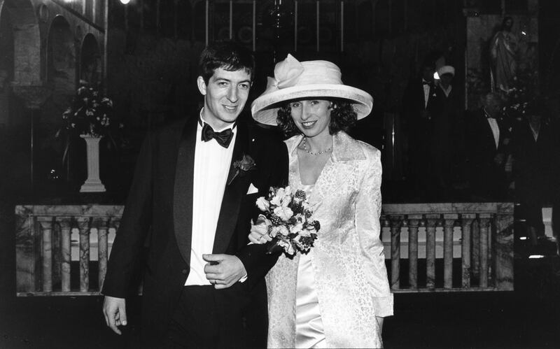 Andrew Robertson & Fiona O'Flynn on their wedding day.