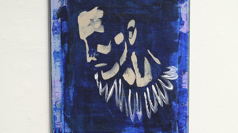 Detail from one of Lee Welch’s tarot reading paintings, as part of Some Concrete Possibilites. Photograph: Jamin Keogh