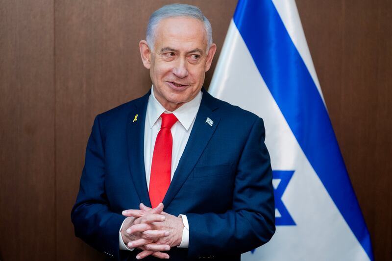 Israel's prime minister Binyamin Netanyahu. Photograph: Nathan Howard/The New York Times
                      