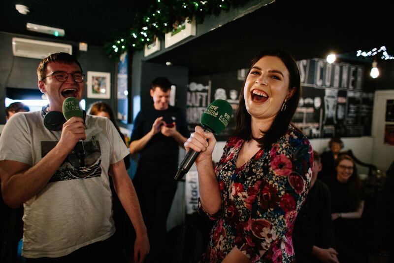 Hugh Carr and RTÉ presenter Áine Ní Bhreisleáin