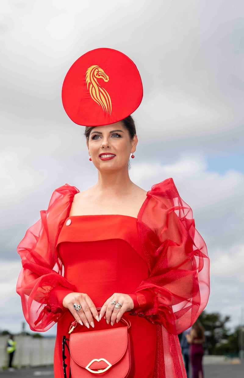 Milliner Gillian Duggan at the Galway Races Summer Festival in Ballybrit. Photograph: Andrew Downes/Xposure

 
 
 
 