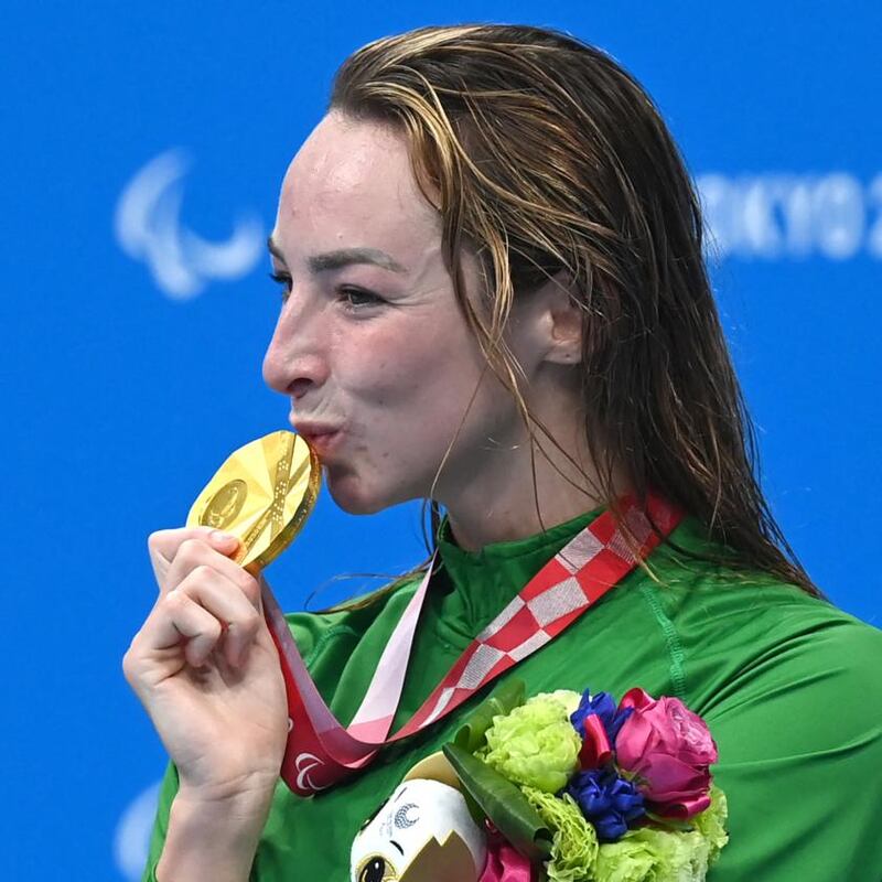 Paralympic swimmer Ellen Keane. Photograph: Kazuhiro Nogi/AFP via Getty
