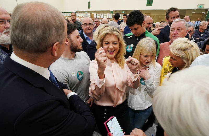 Fianna Fáil's Cynthia Ní Mhurchú at Nemo Rangers GAA club in Cork, Ireland. Photograph: Brian Lawless/PA Wire
