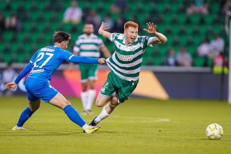 Rory Gaffney in action for Shamrock Rovers. Photograph: James Lawlor/Inpho