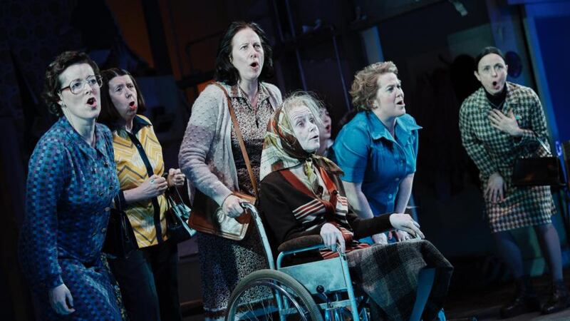 The Unmanageable Sisters: the ensemble’s voices merge and solo like choral singers’ under McLaren’s direction