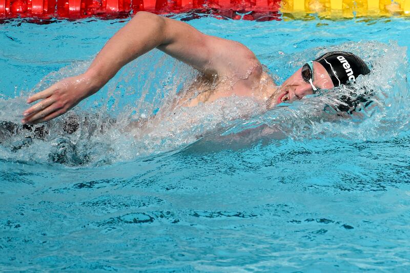 Daniel Wiffen swimming for Ireland in Italy in June. Photograph: Andrea Staccioli/Inpho