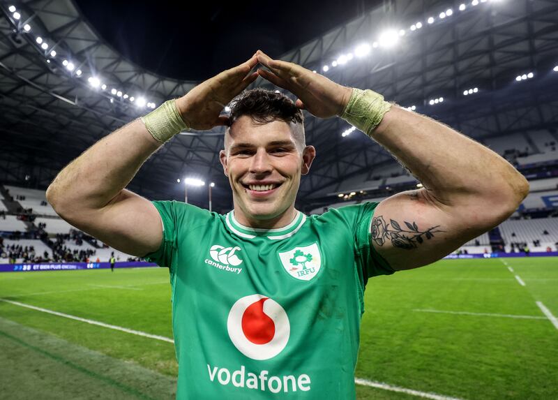 Ireland's Calvin Nash celebrates. Photograph: Dan Sheridan/Inpho