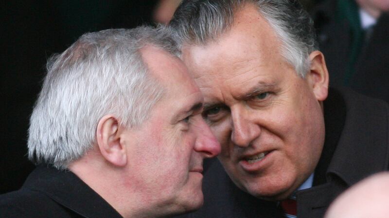 Peter Hain, the then Northern Ireland secretary with then taoiseach Bertie Ahern at Lansdowne Road for a Six Nations game in 2006. Photograph: Peter Muhly/AFP/Getty