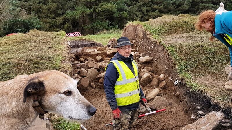 An archaeological excavation at the Hellfire Club in the Dublin mountains has uncovered what is believed to be an ancient passage tomb. Photograph: Abarta Heritage